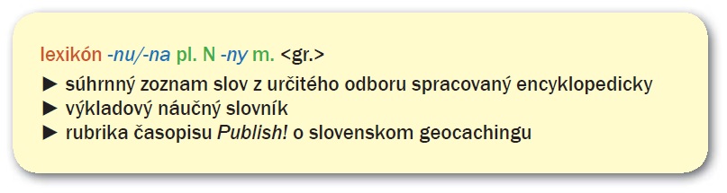 Definícia slova Lexikón